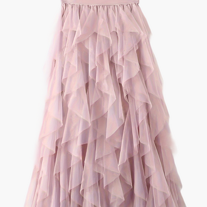 Damen Maxirock mit Rüschen für festliche Anlässe und elegante Outfits