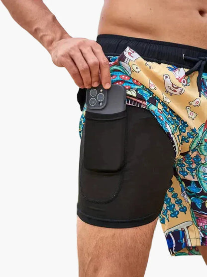Herren Badeshorts mit Innenkompression – Moderne Badehose für Strand und Sport