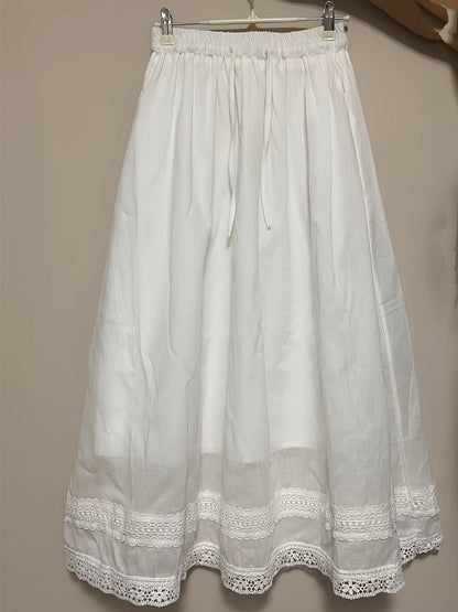 Damen Vintage Petticoat Unterrock mit Spitze – Romantischer Lagenlook für Kleider und Röcke