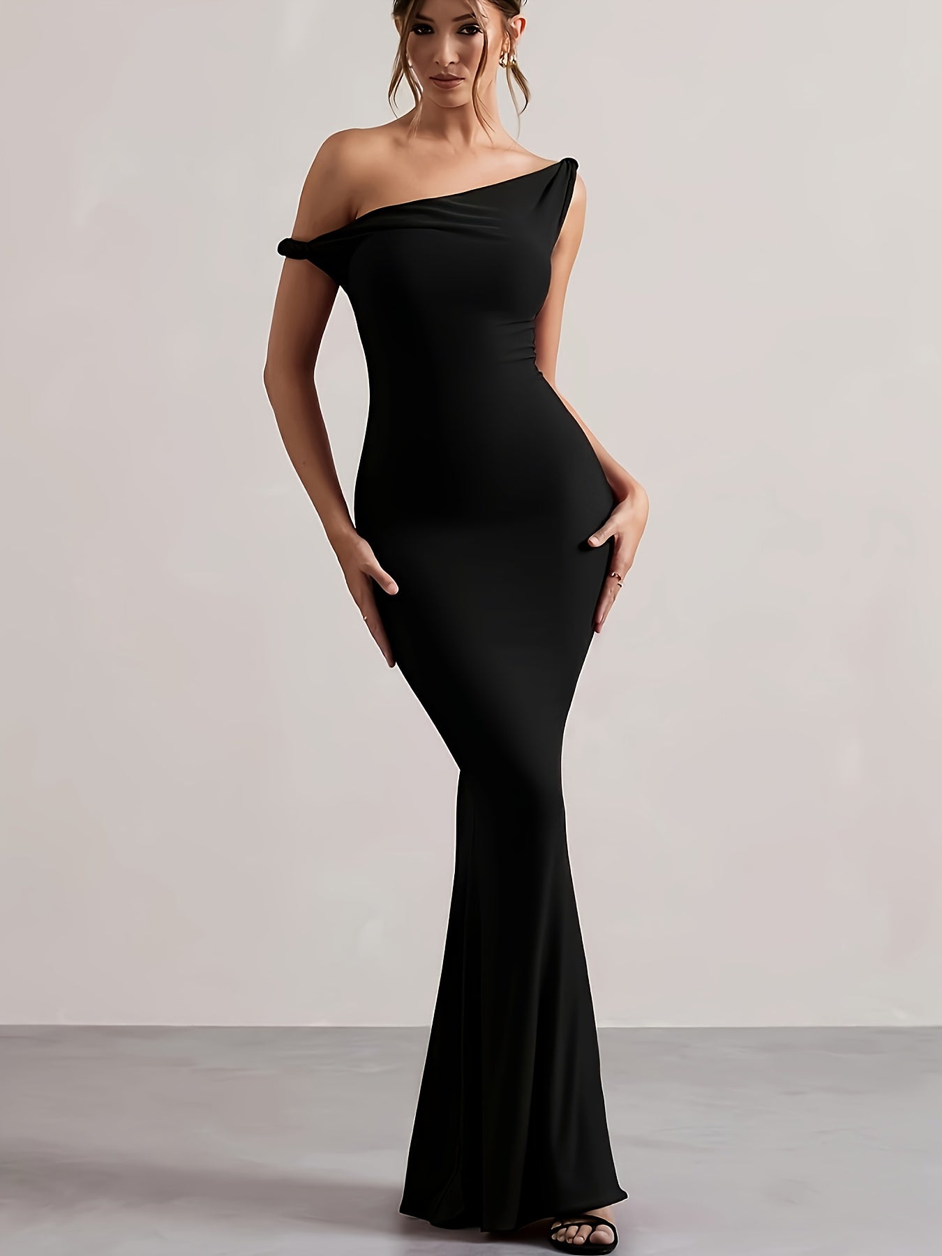 Damen Elegantes Abendkleid mit schulterfreiem Schnitt – Perfekt für festliche Anlässe und besondere Events