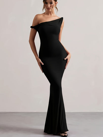 Damen Elegantes Abendkleid mit schulterfreiem Schnitt – Perfekt für festliche Anlässe und besondere Events