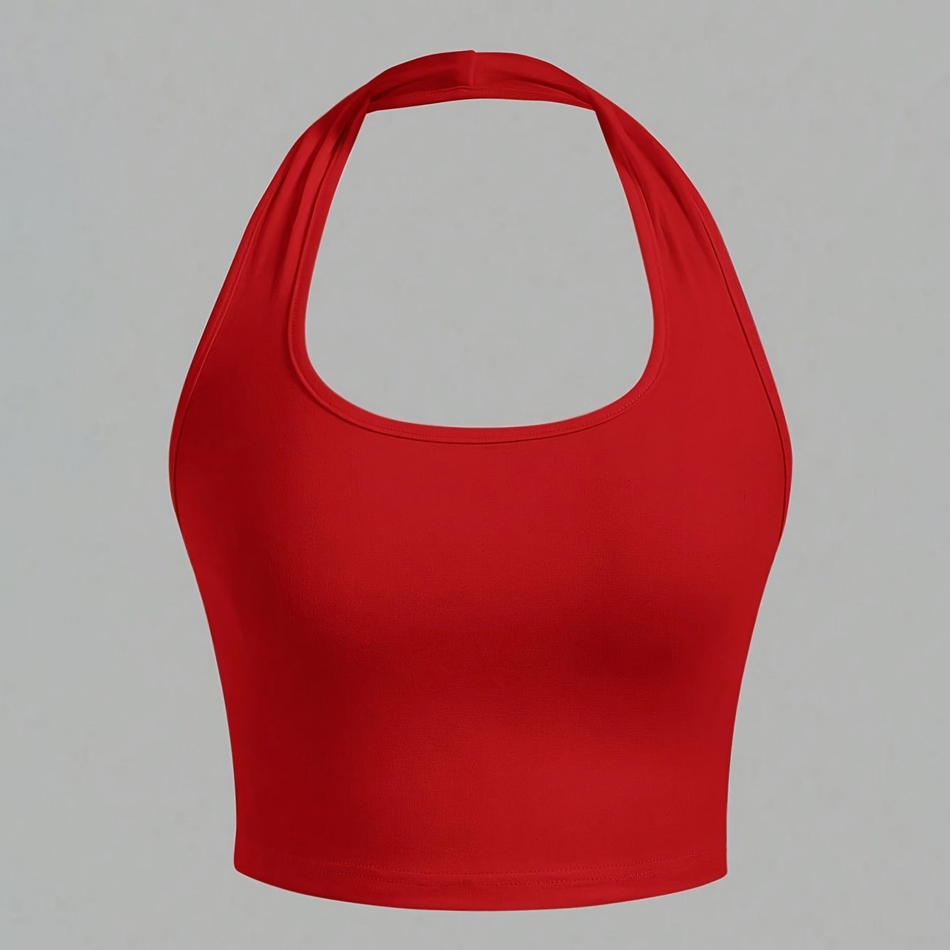 Damen Halterneck Crop Top – Rückenfrei, Sommer, Modisch, Freizeit