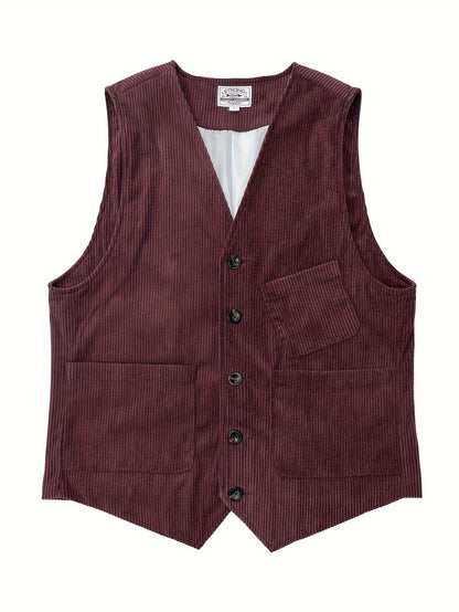 Herren Vintage Weste für Business und Freizeit – Eleganter Retro-Look