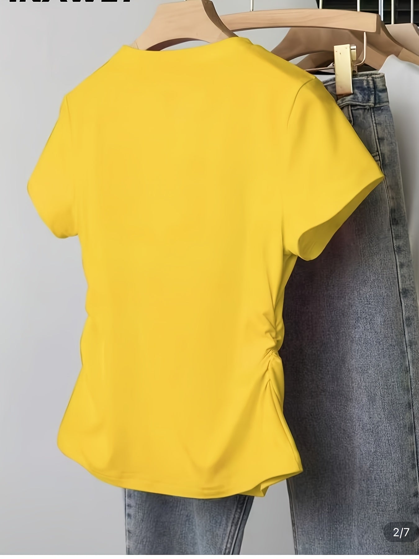 Damen T-Shirt mit Herz-Print und modernem Schnitt – Ideal für Freizeit und Alltag