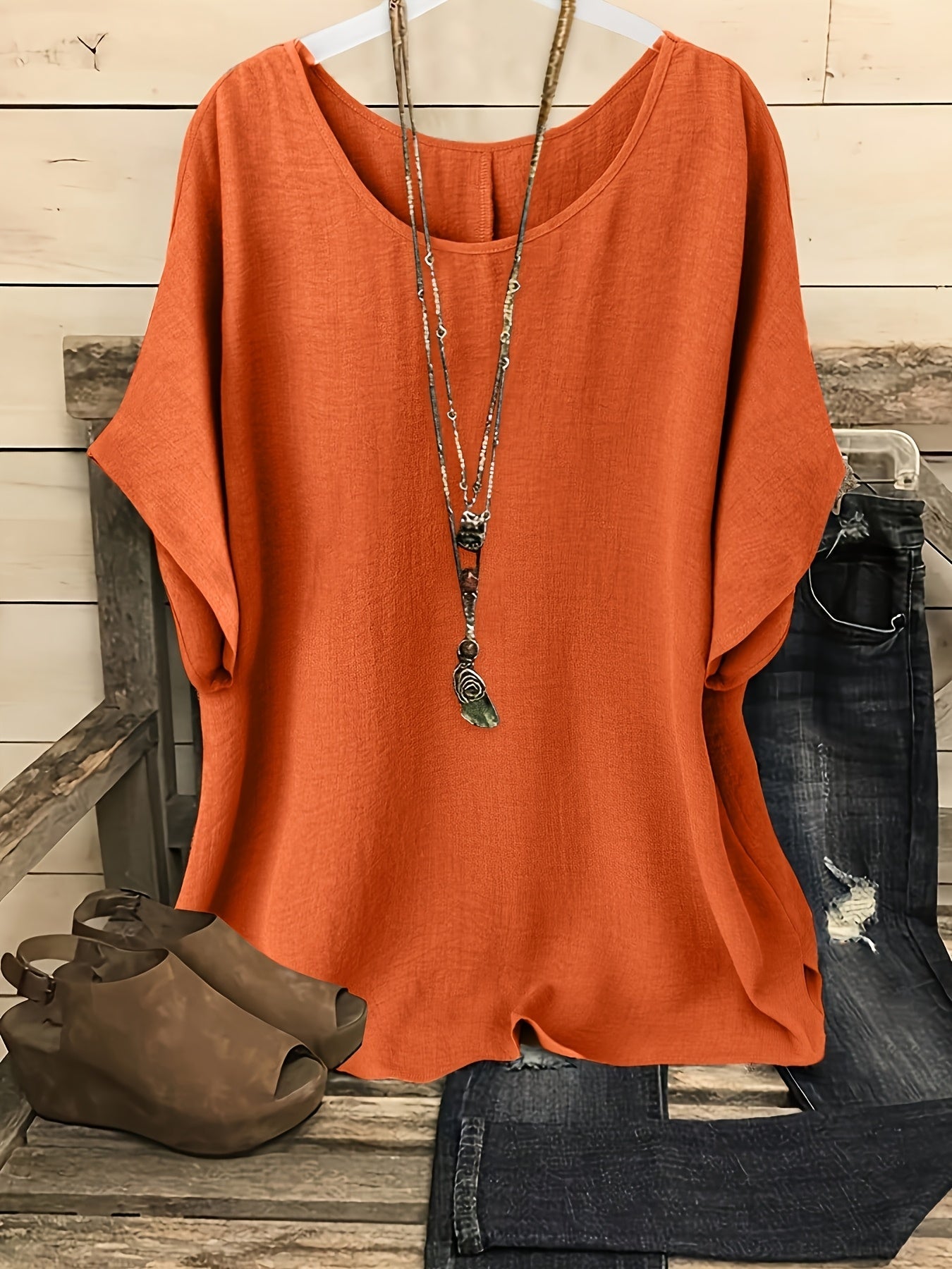 Damen Oversize Casual Tunika Shirt für Freizeit und Alltag