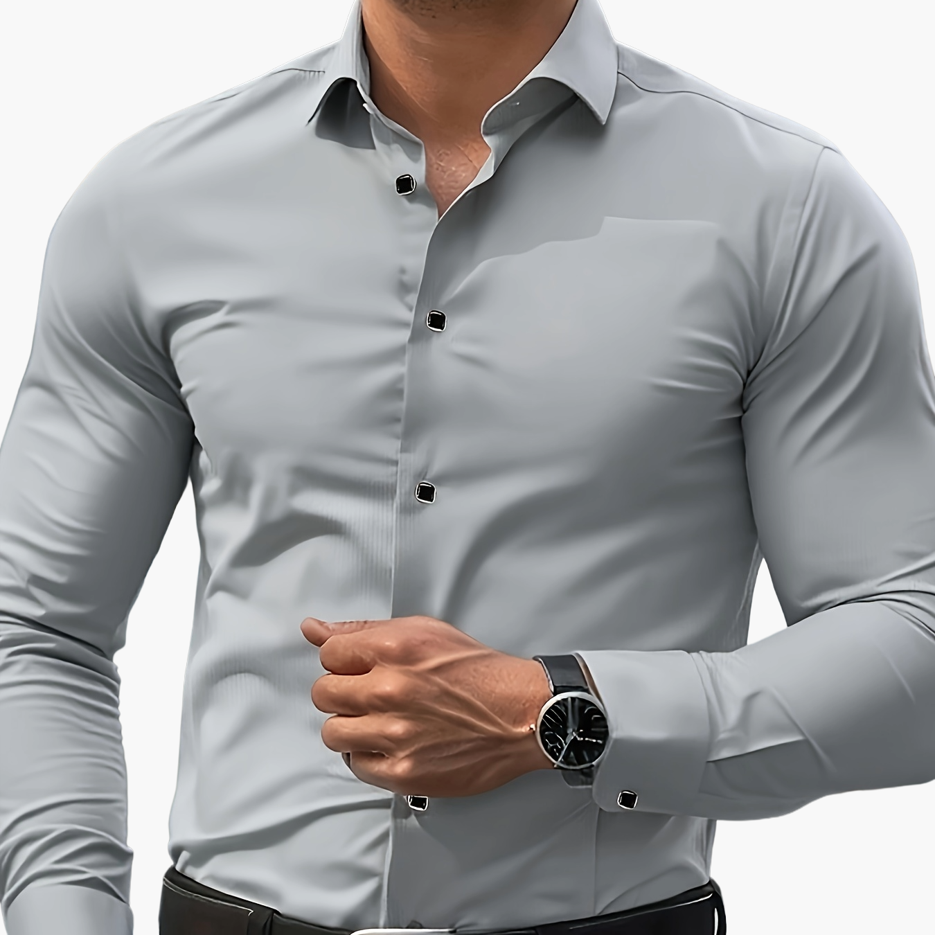 Elegantes Herren Businesshemd – Schmal geschnitten, modern, für Büro & Freizeit