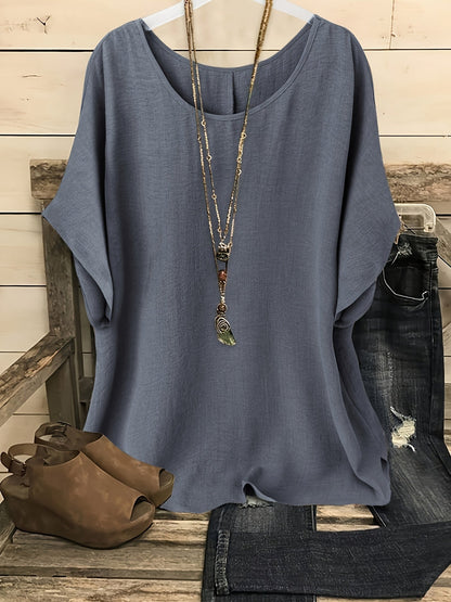 Damen Oversize Casual Tunika Shirt für Freizeit und Alltag