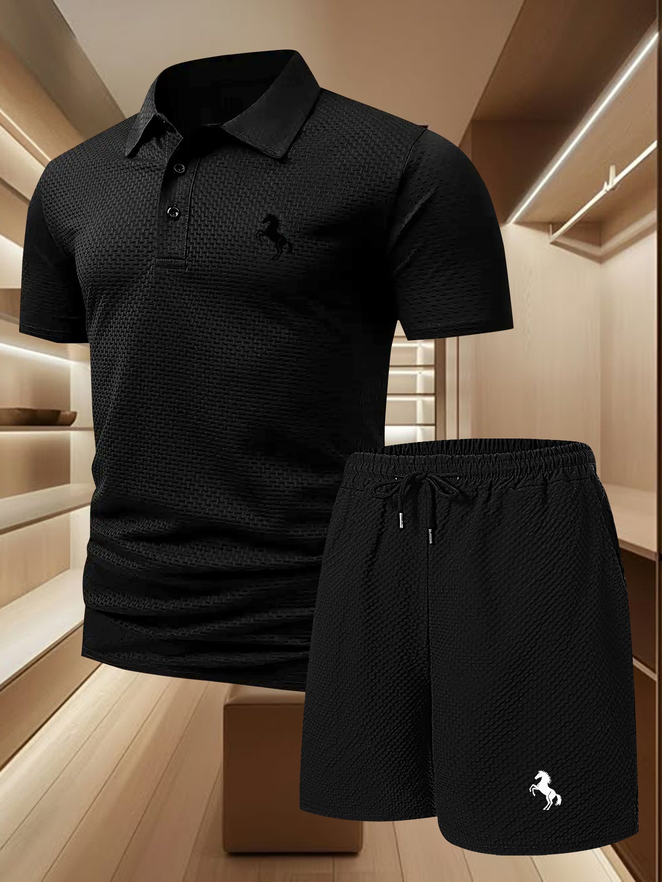 Herren Polo Set mit Shorts – Elegantes Freizeit-Outfit für Alltag und sportliche Aktivitäten