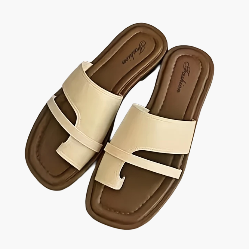 Damen Flache Casual Pantoletten – Offene Zehen, Bequeme Sommerschuhe für Alltag & Freizeit
