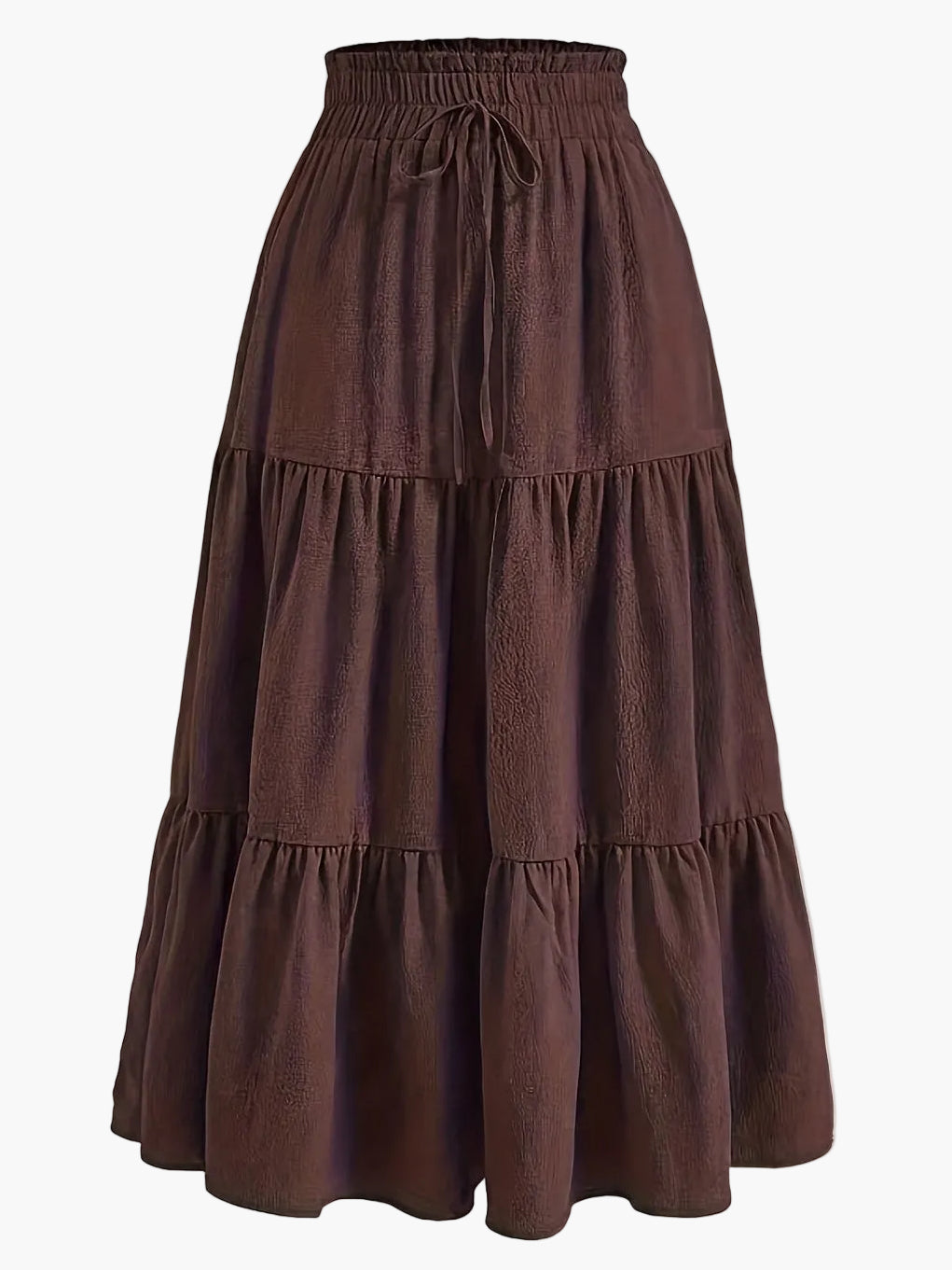 Damen Maxirock mit hoher Taille und Stufen-Design – Eleganter Freizeitrock für Frühling und Sommer