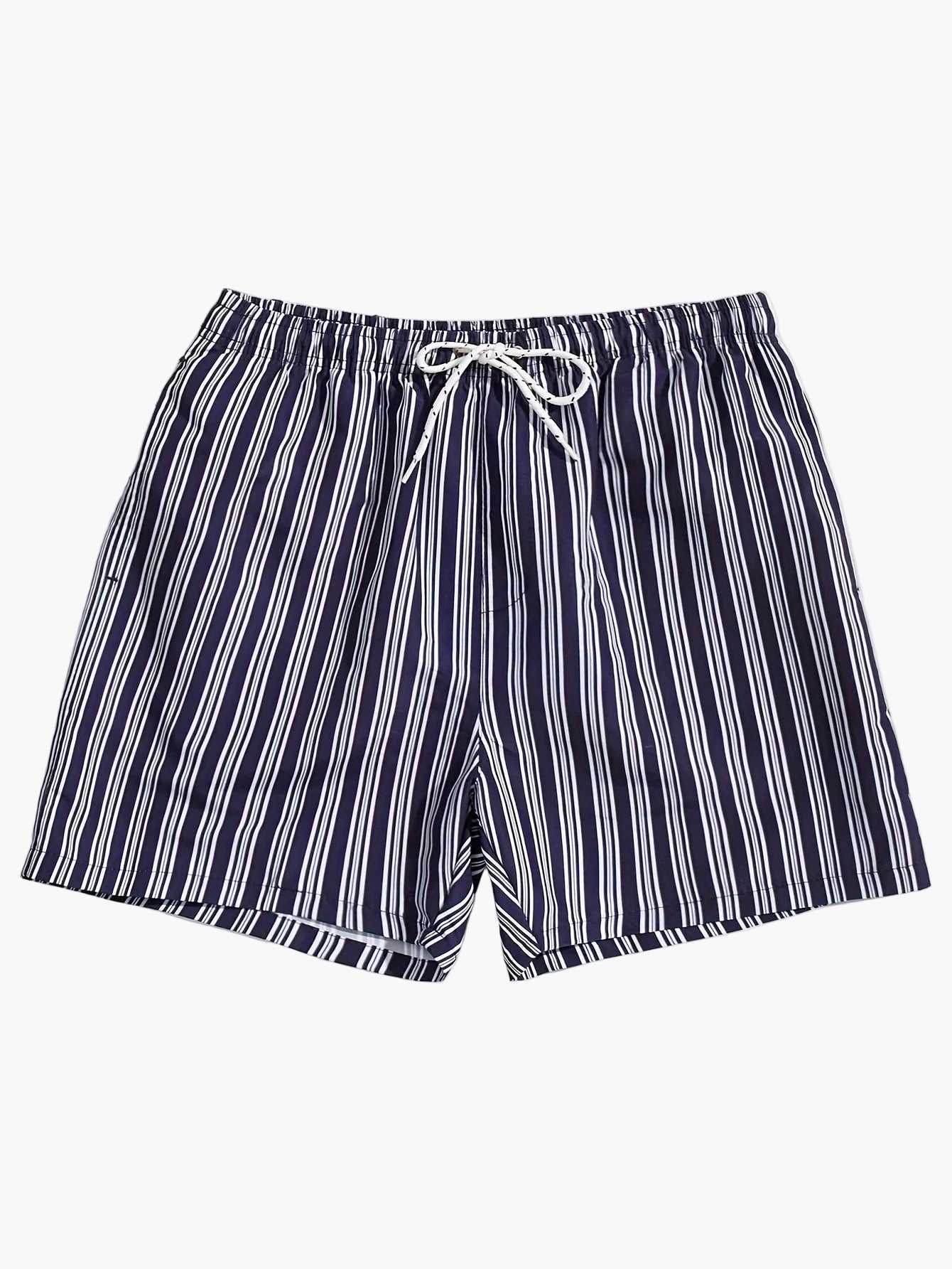 Herren Badeshorts mit Streifenmuster – Lässige Schwimmshorts für Freizeit und Strand