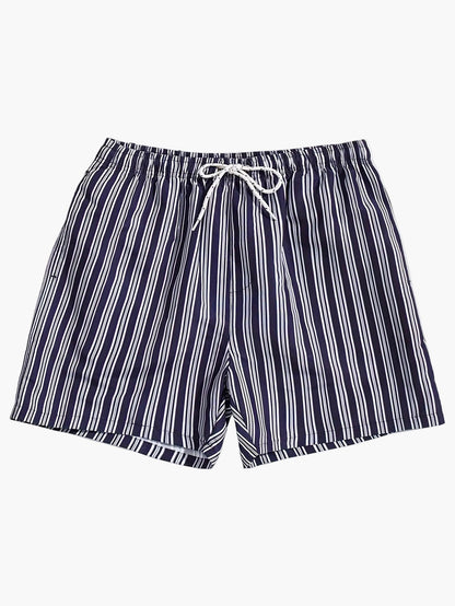 Herren Badeshorts mit Streifenmuster – Lässige Schwimmshorts für Freizeit und Strand