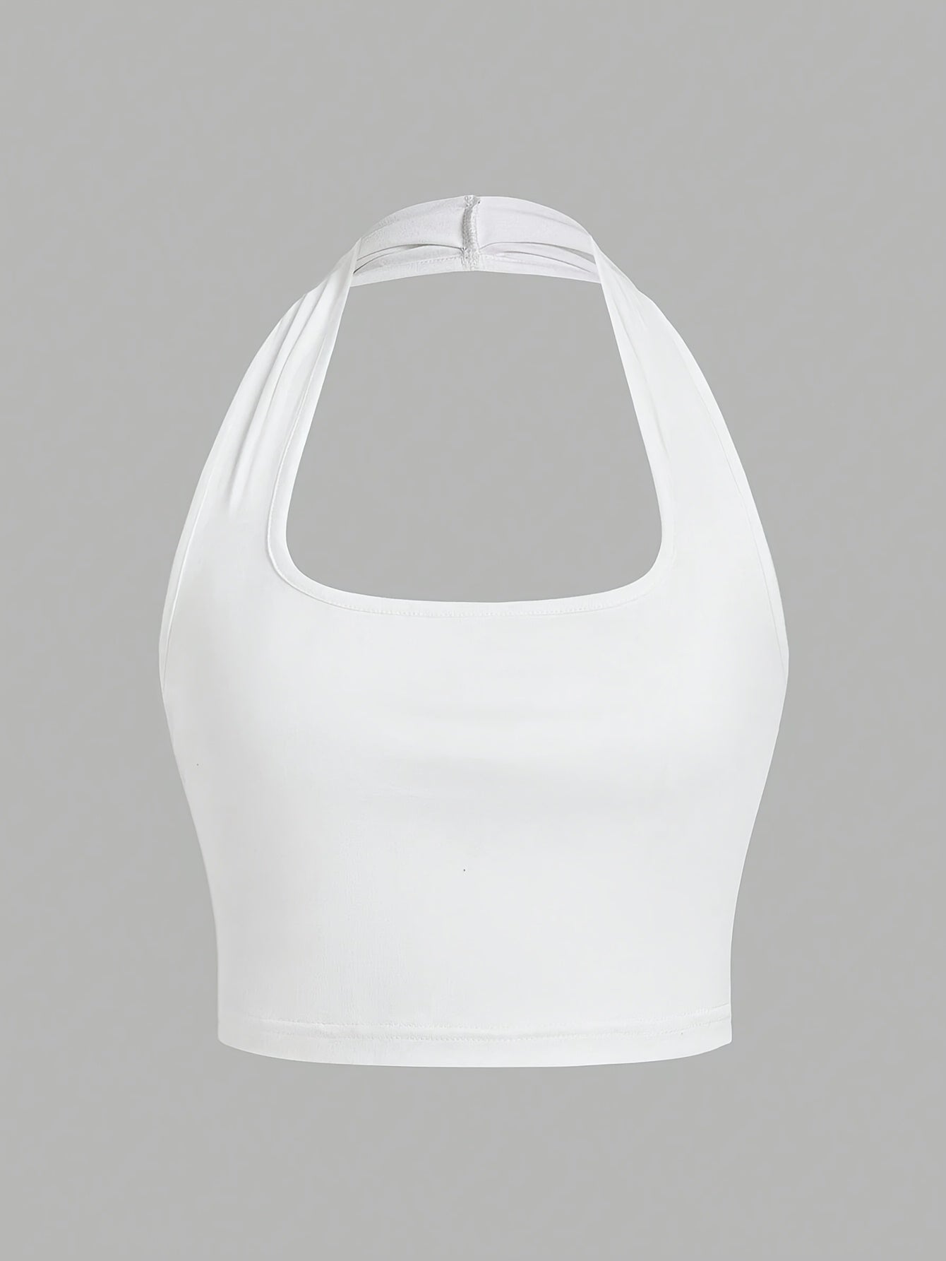 Damen Halterneck Crop Top – Rückenfrei, Sommer, Modisch, Freizeit
