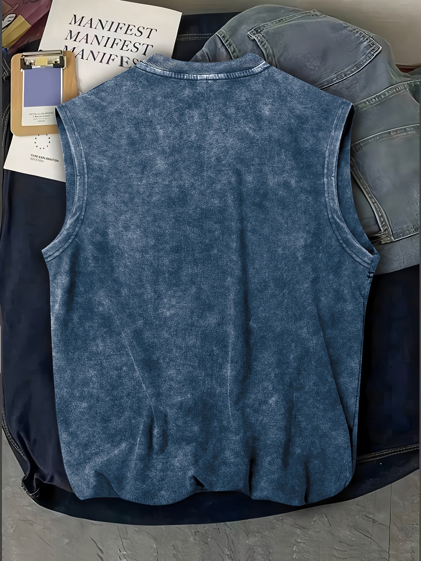 Herren Ärmeloses Western Shirt mit Print – Casual Streetwear für Outdoor und Festivals