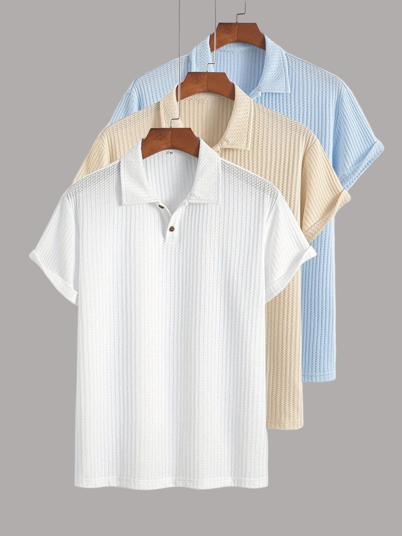 Herren Poloshirt 3er-Pack – Kurzarm, Strukturierter Look, Modern & Vielseitig für Alltag und Freizeit