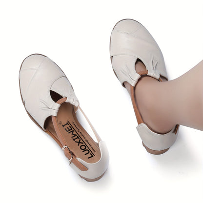 Damen Komfort-Sandalen mit Keilabsatz und Vintage-Touch – Elegante Sommerschuhe für Alltag & Freizeit