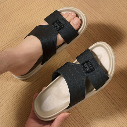 Herren Komfort-Slides mit Schnallen und modernem Design – Stilvolle Freizeitsandalen für Alltag und Freizeit