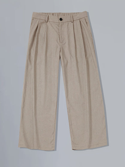 Herren Weitgeschnittene Vintage-Hose mit Bundfalten – Eleganter Streetstyle für Alltag und Freizeit