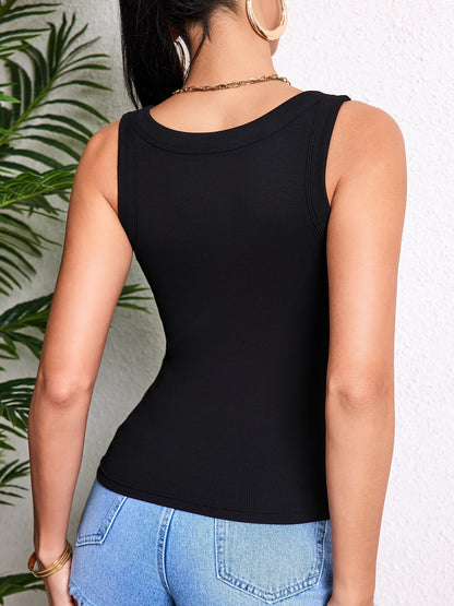 Damen Basic Tanktop 3er-Pack – Figurbetonte Sommer Freizeit Tops