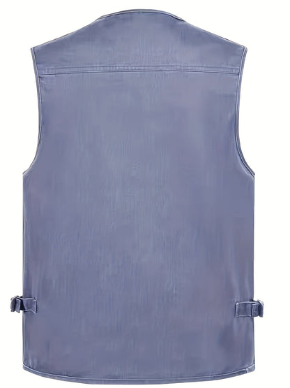 Herren Outdoor Weste mit vielen Taschen – Ideal für Angeln, Wandern & Reisen
