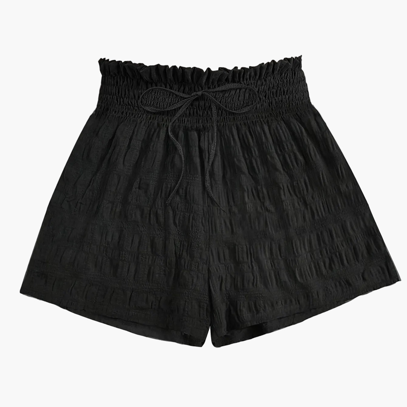 Damen Sommer-Shorts mit Paperbag-Bund und Kordelzug, Freizeit Trendshorts