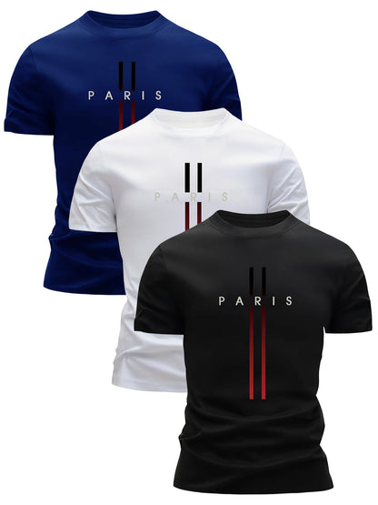 Herren T-Shirt Paris Design – Modernes Streetwear mit Print – Freizeit & Alltag
