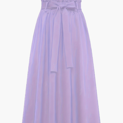 Damen Maxirock mit Paperbag-Bund und Schleife – Eleganter Freizeit-Look für jeden Anlass