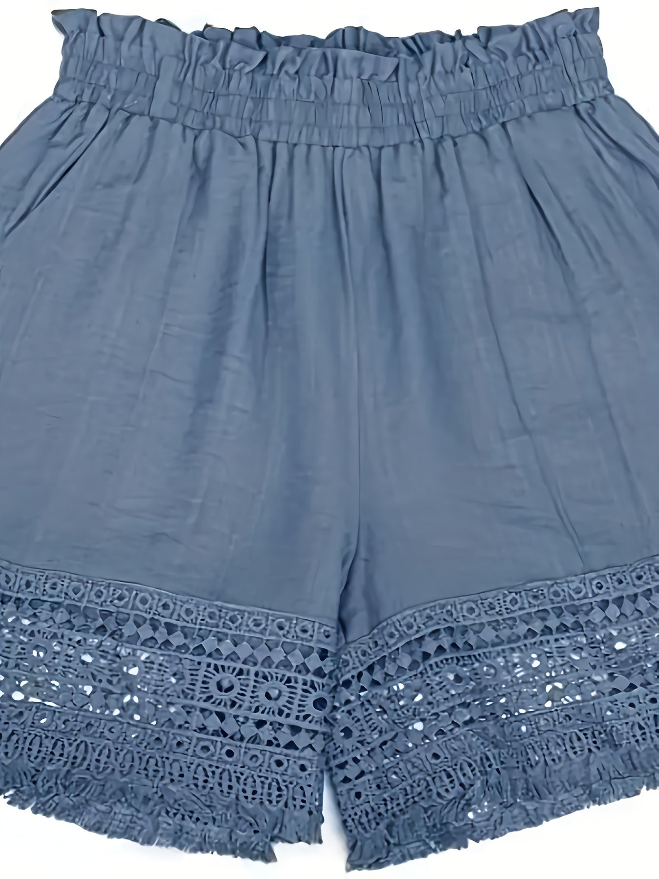 Damen Sommer-Shorts mit Häkelspitze, lockerer Schnitt, ideal für Urlaub und Freizeit
