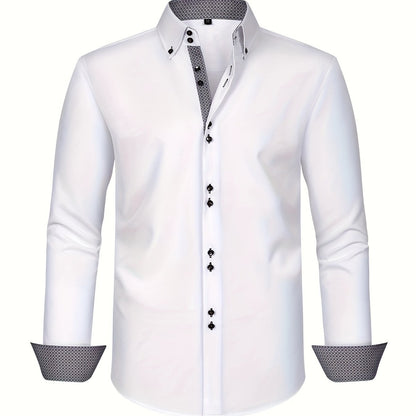 Herren Business Freizeithemd – Eleganter moderner Schnitt für Büro und Alltag