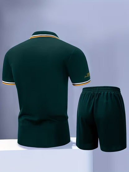 Herren Poloshirt und Shorts Set – Sportlich Eleganter Freizeitanzug für Alltag & Sommer
