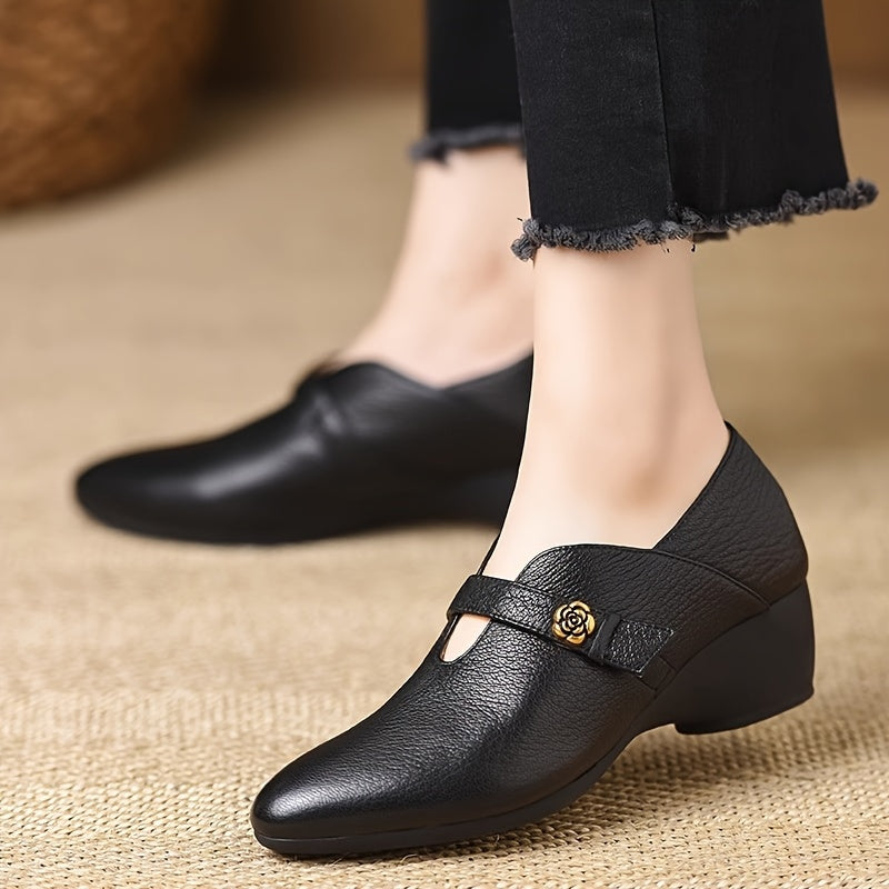 Damen Vintage Mary-Jane Pumps mit Blockabsatz – Elegante Alltags- und Festschuhe