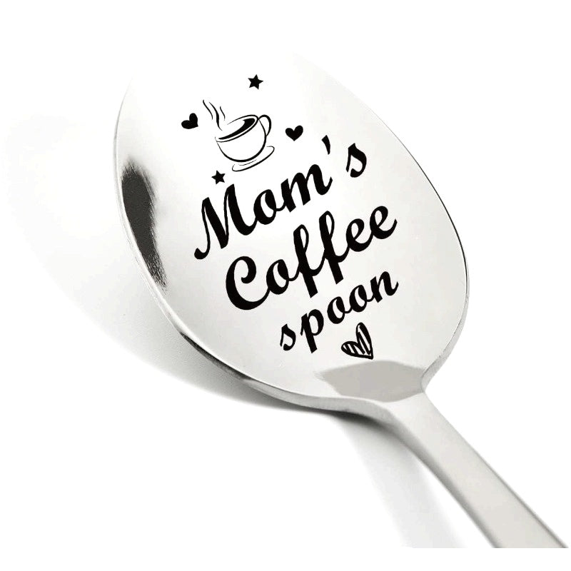 Muttertag Geschenk – Löffel für Frauen, graviert mit „Mom's Coffee Spoon“, stilvoller Kaffeelöffel für Mamas