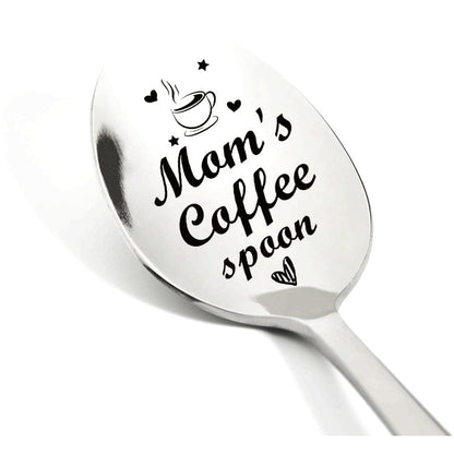 Muttertag Geschenk – Löffel für Frauen, graviert mit „Mom's Coffee Spoon“, stilvoller Kaffeelöffel für Mamas