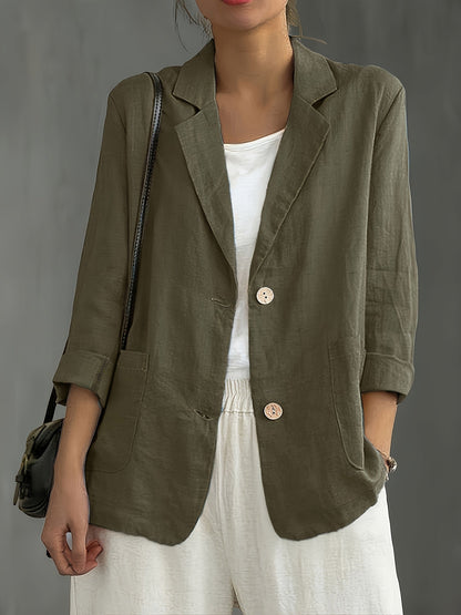 Damen Blazer Elegant Locker Business Freizeitjacke