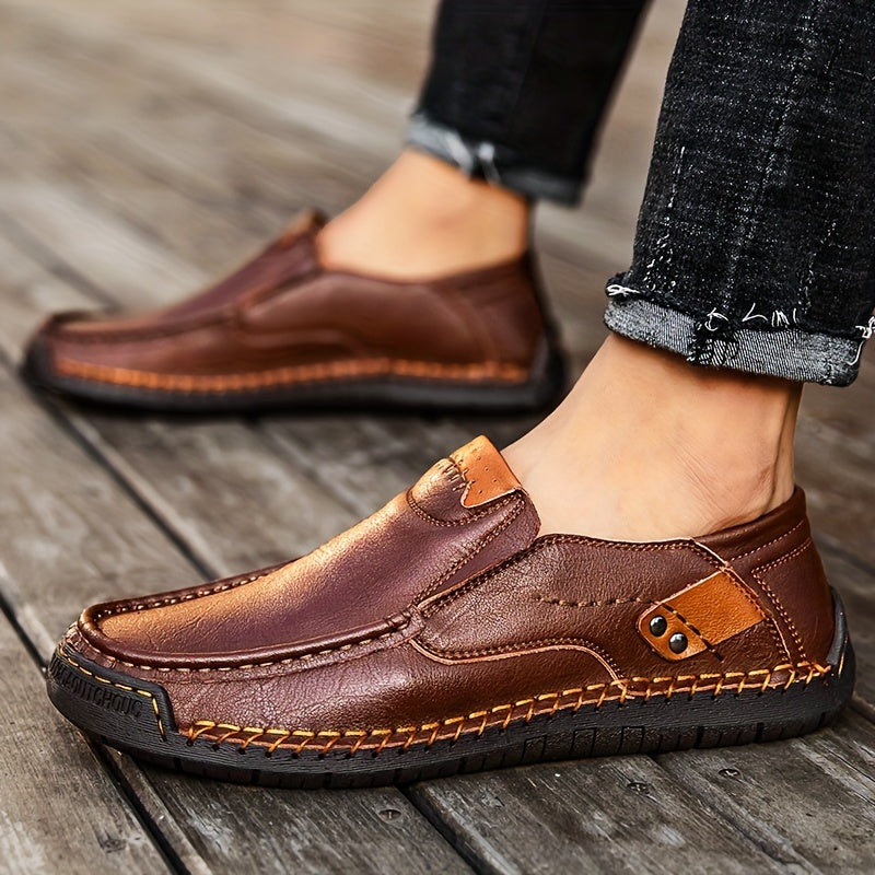 Herren Mokassin-Slipper – Bequeme Vintage-Slipper für Alltag und Freizeit