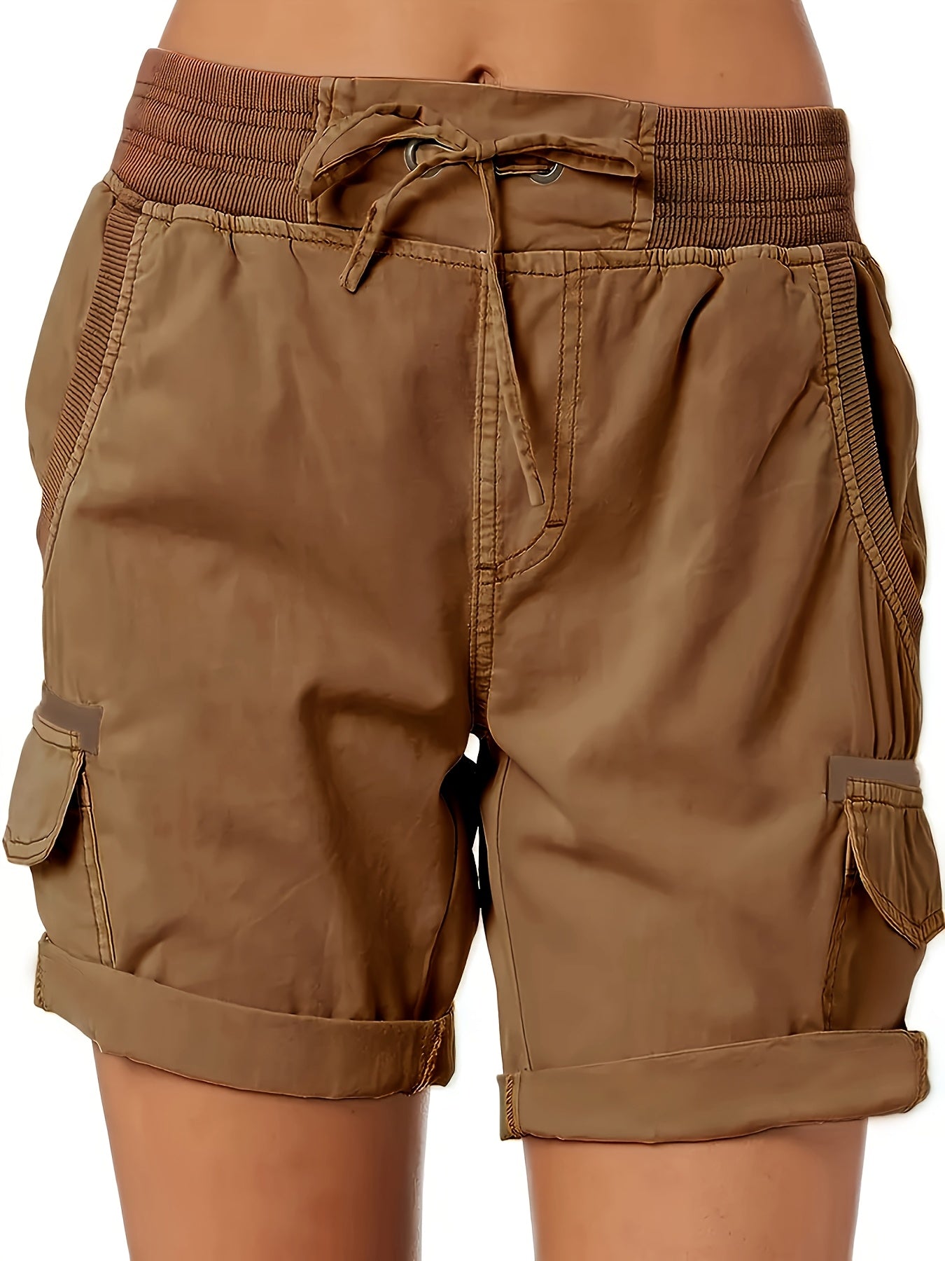 Damen Cargo-Bermuda Shorts mit Kordelzug – Bequemer Freizeit-Style für Sommer & Alltag