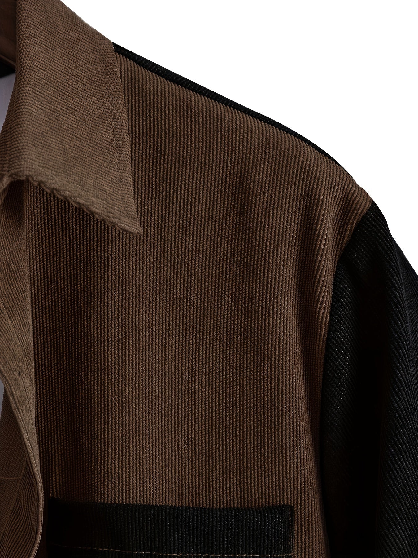 Herren Modernes Kurzarm-Hemd mit Zweifarb-Design und Stilvoller Knopfleiste