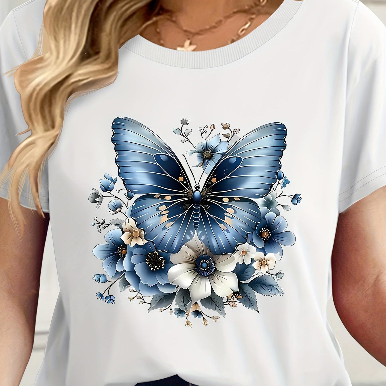 Damen Basic T-Shirt im Casual-Stil für Alltag und Freizeit