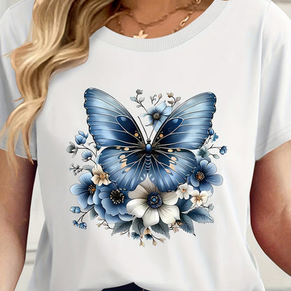 Damen Basic T-Shirt im Casual-Stil für Alltag und Freizeit
