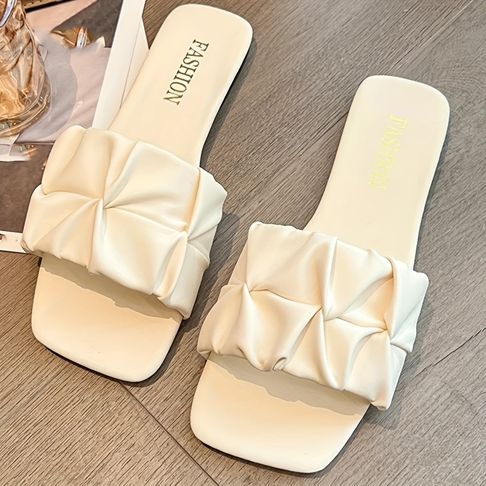 Damen Modische Slip-On Slides mit Gepolstertem Riemen – Bequeme Freizeitsandalen für Alltag & Freizeit
