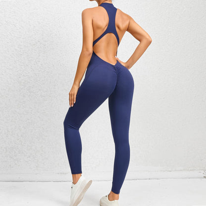 Hannah – Ärmelloser Yoga-Fitness-Jumpsuit mit Bauchkontrolle