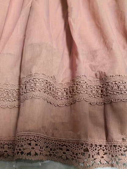 Damen Vintage Petticoat Unterrock mit Spitze – Romantischer Lagenlook für Kleider und Röcke