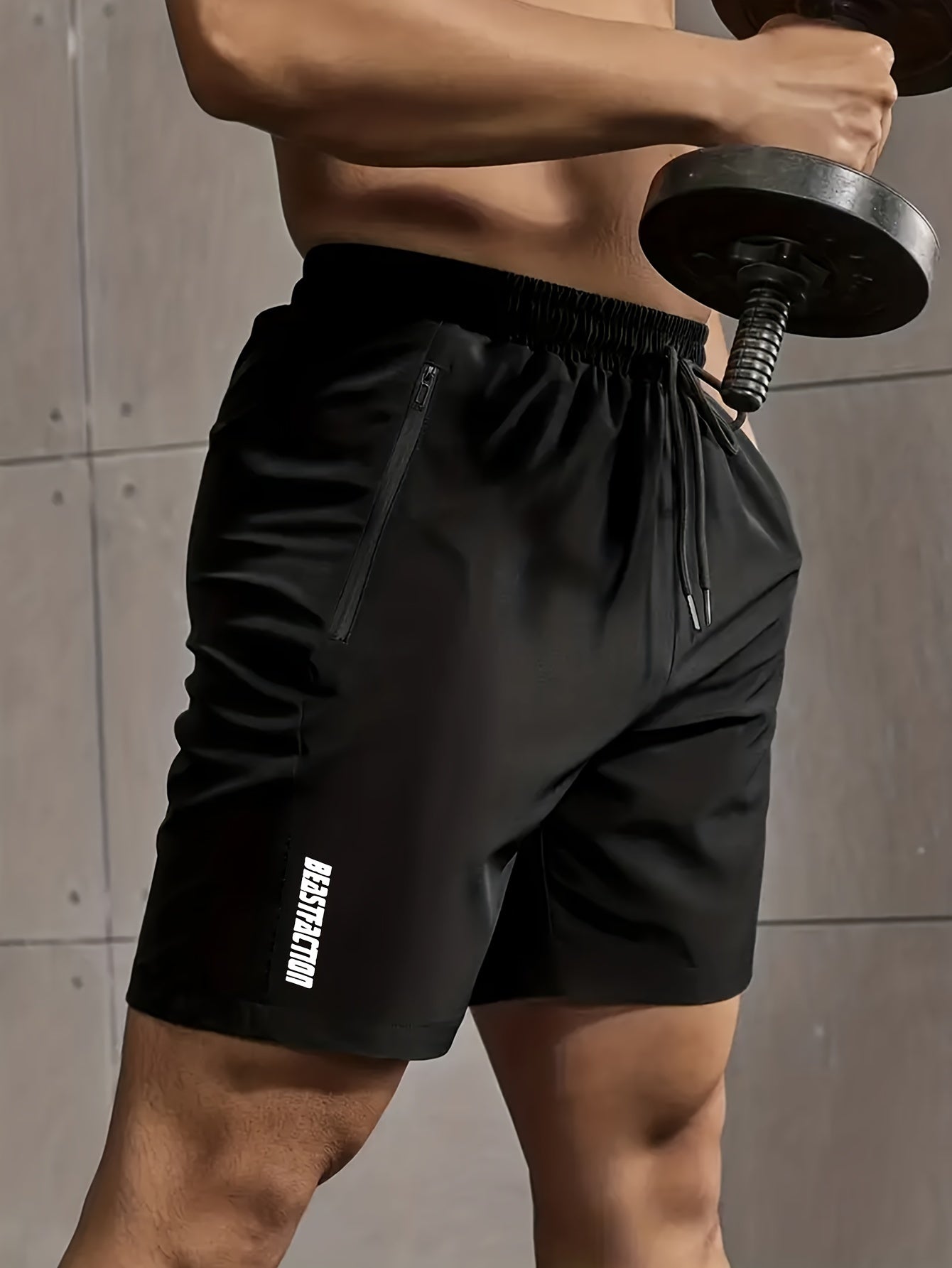 Herren Sportshorts mit Zipper-Taschen – Trainingsshorts Fitness & Workout