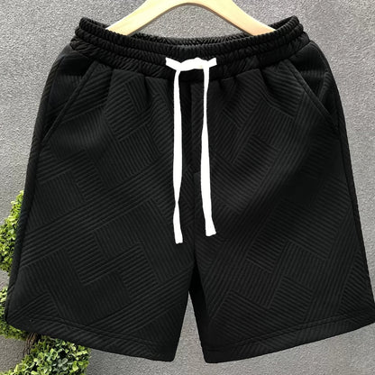 Herren Freizeits-Shorts mit geprägtem Muster für stilvolle Freizeit und Sport
