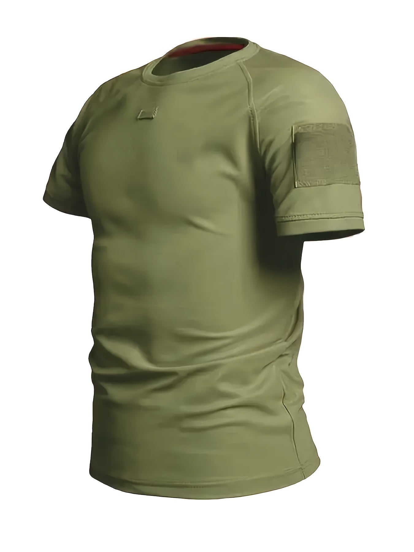 Herren Taktisches Kurzarmshirt mit Schultertaschen und Patch-Flächen – Outdoor & Einsatz