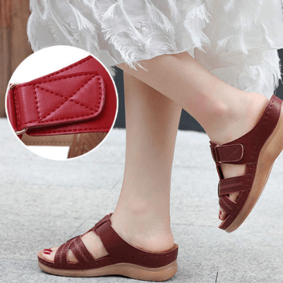 Damen Komfort Slip-On Sandalen – Bequeme Keilsandalen für Alltag & Freizeit