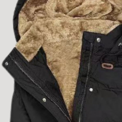 Damen Wintermantel mit Kapuze und Kunstfellfutter – Langer, warmer Parka für Alltag und Outdoor