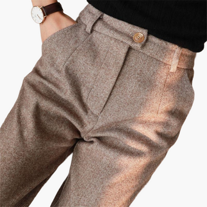 Herren Heritage Herringbone Anzughose – Klassischer Stil für Alltag und Freizeit