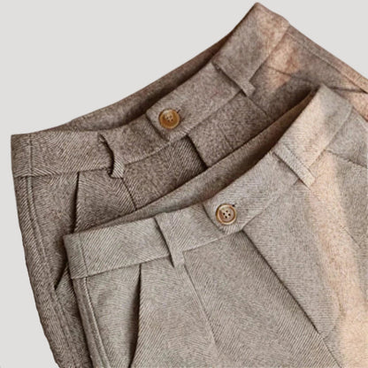 Herren Heritage Herringbone Anzughose – Klassischer Stil für Alltag und Freizeit