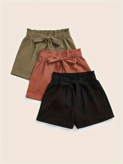 Damen Sommer Shorts mit Schleife – Lässige High-Waist Shorts für Urlaub & Freizeit